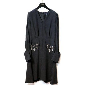 Louis Vuitton Black V neck dress Size 40FR Fits US 8-10